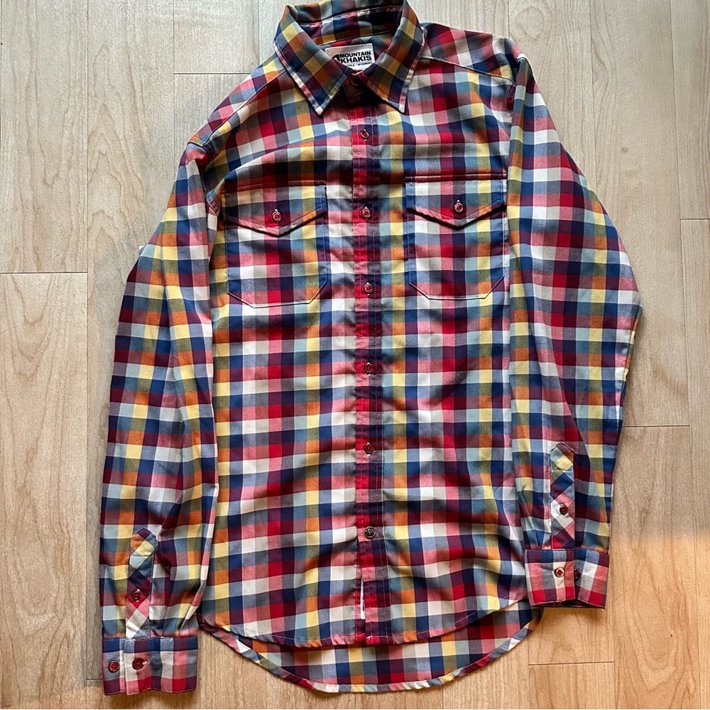 Mountain Khakis button down plaid shirt - small